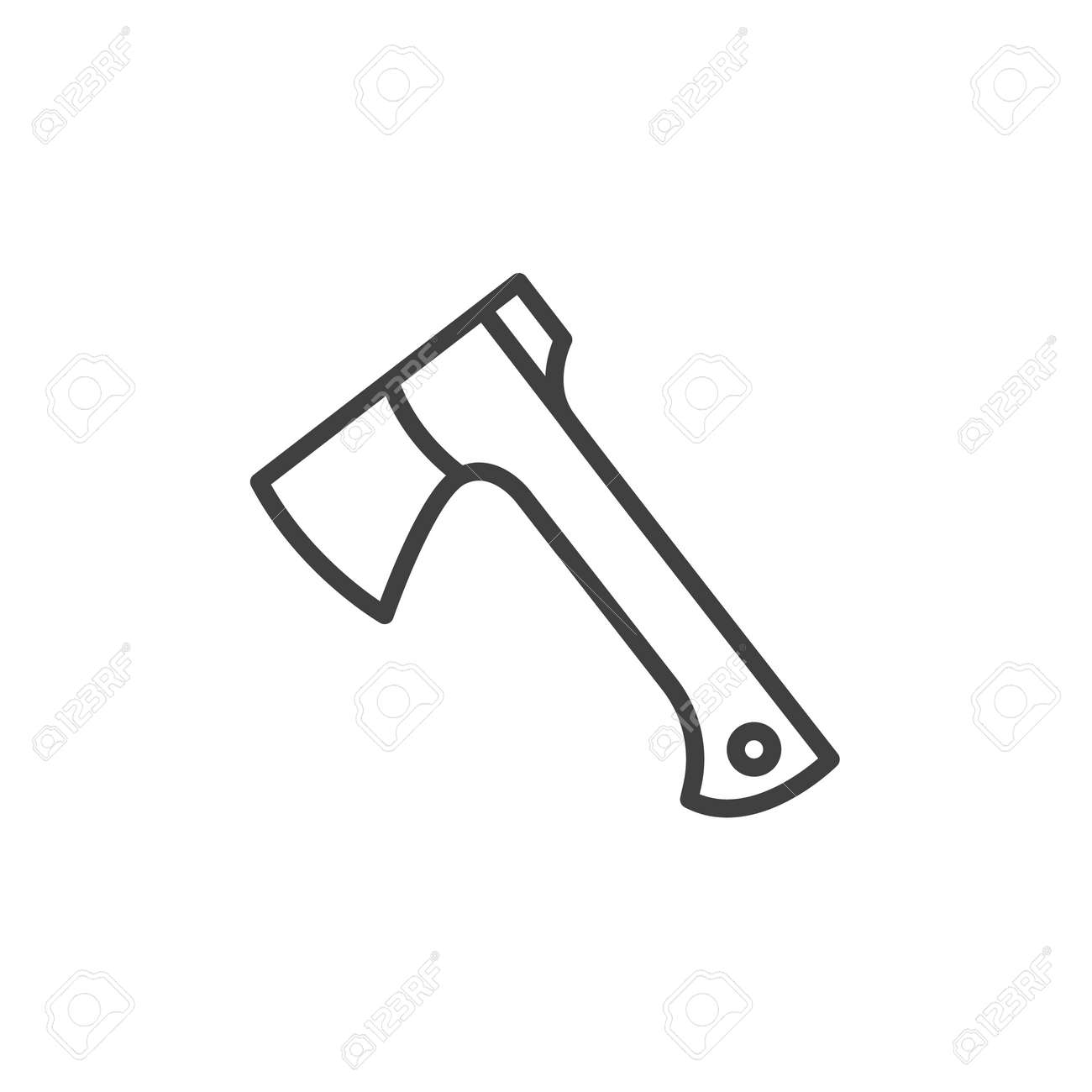 Modern Axe Line Icon Linear Style Sign For Mobile Concept And Royalty Free Cliparts Vectors And Stock Illustration Image