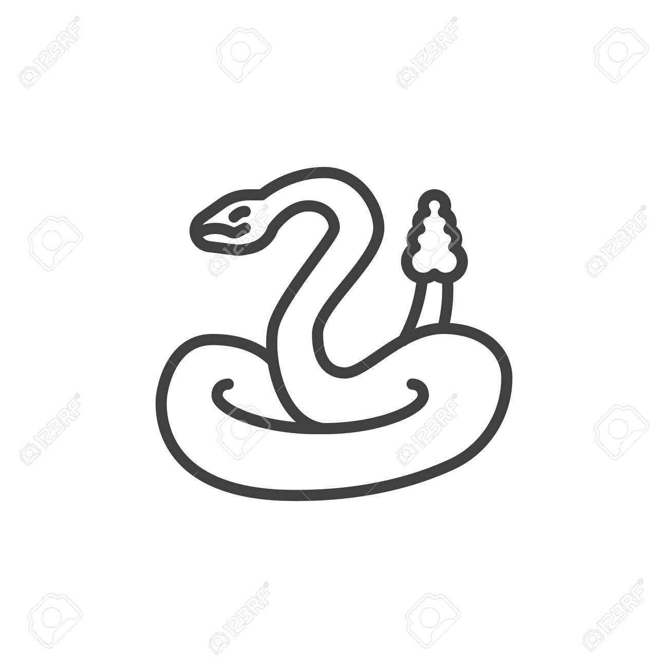 Rattlesnake Line Icon Royalty Free SVG, Cliparts, Vectors, and Stock  Illustration. Image 172487174., image size:1300x1300