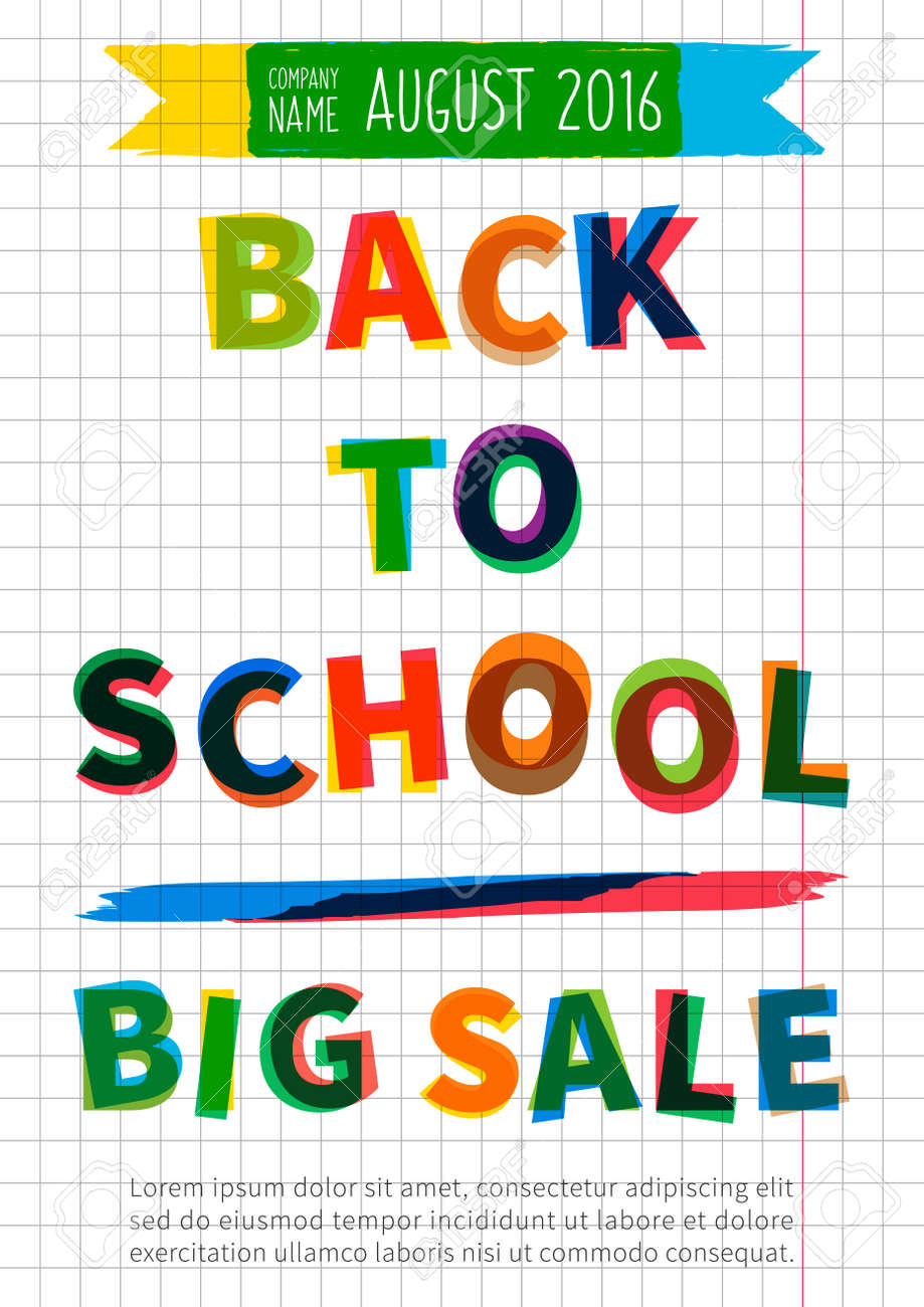 back to school big sale vector banner advertising template big college banner template