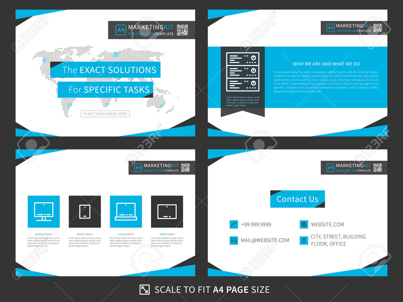 corporate presentation vector template modern business presentation