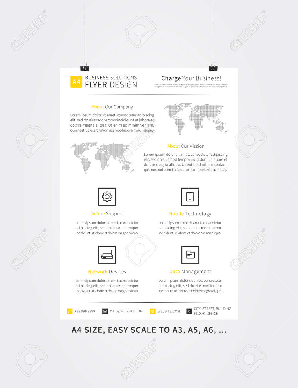 ポスター レイアウトのベクター イラストです チラシ テンプレート広告デザイン 印刷する準備ができてレイアウト創造的な概念 A4 サイズのチラシします 広告バナーのページです のイラスト素材 ベクタ Image 66325228