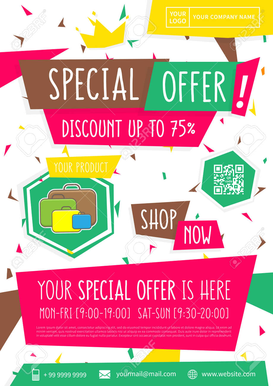 promotion banner special offer vector illustration advertising