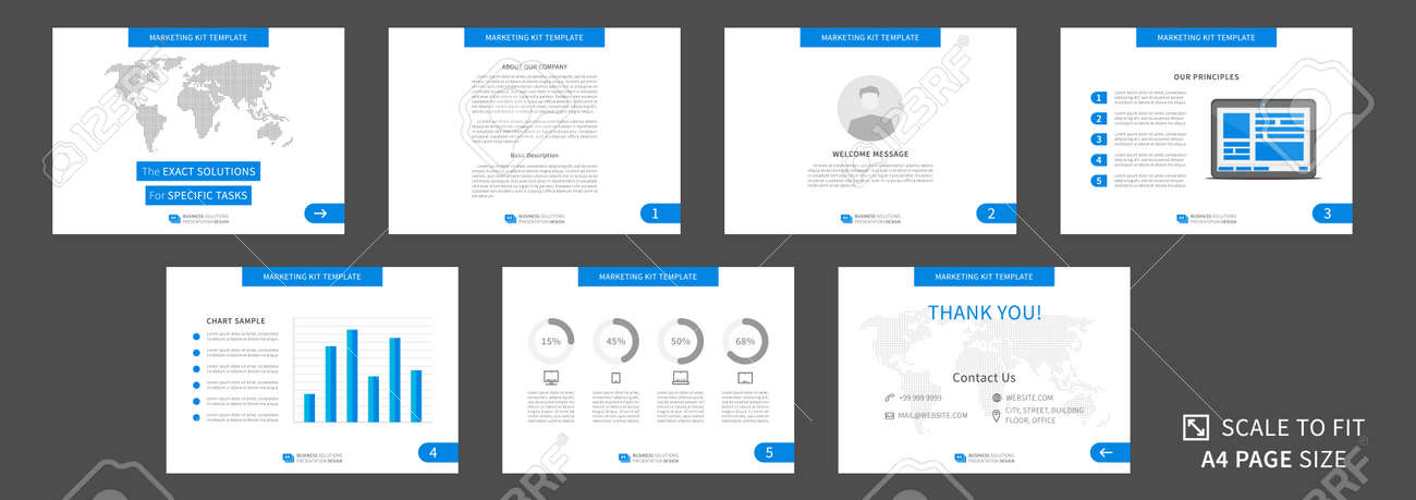 marketing kit presentation vector template. modern business marketing kit presentation vector template. modern business, Graphic Design Presentation Template, Powerpoint templates