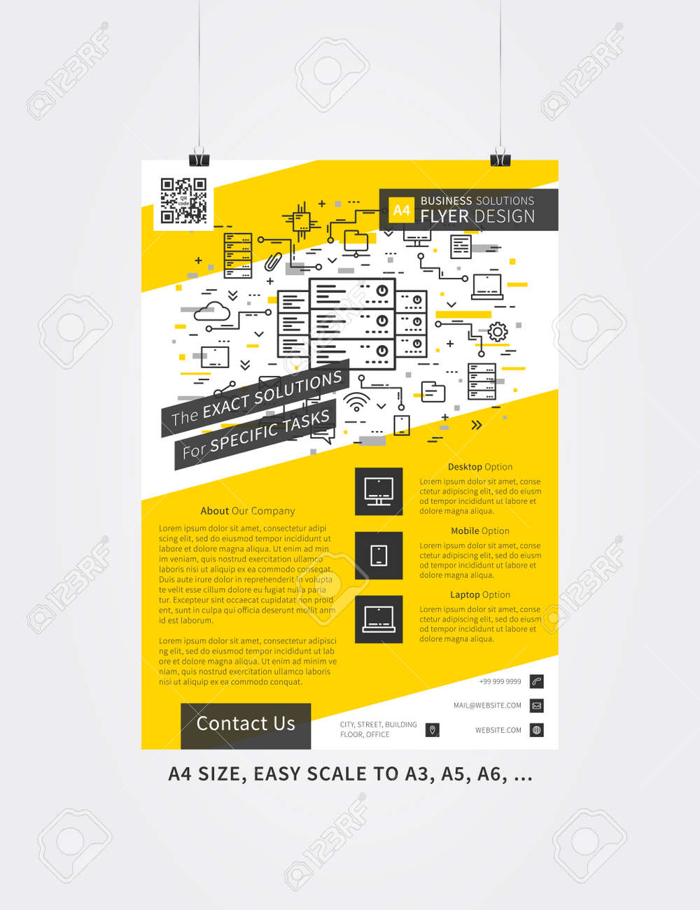 flyer layout vector illustration simple leaflet poster template simple leaflet design