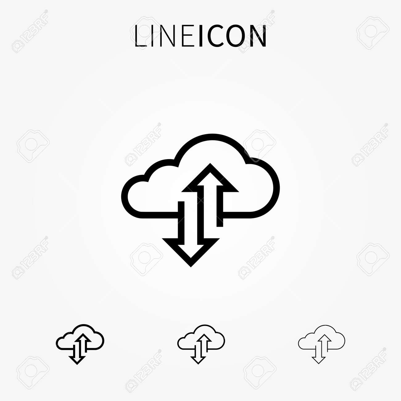 cloud transfer vector icon