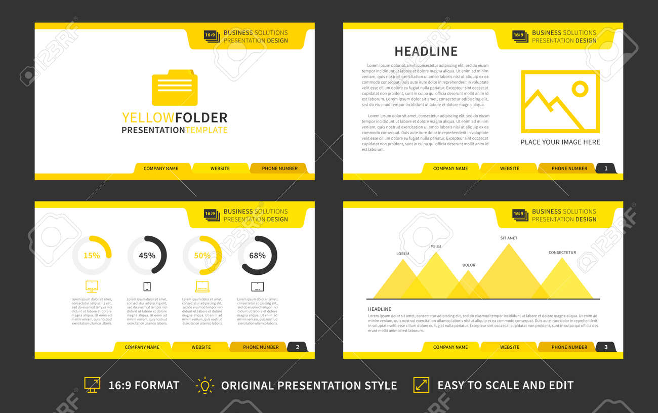 corporate presentation vector template modern business presentation