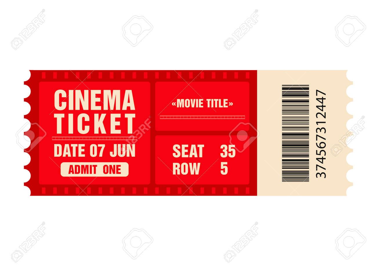 cinema ticket movie ticket template isolated on white background movie ticket template free