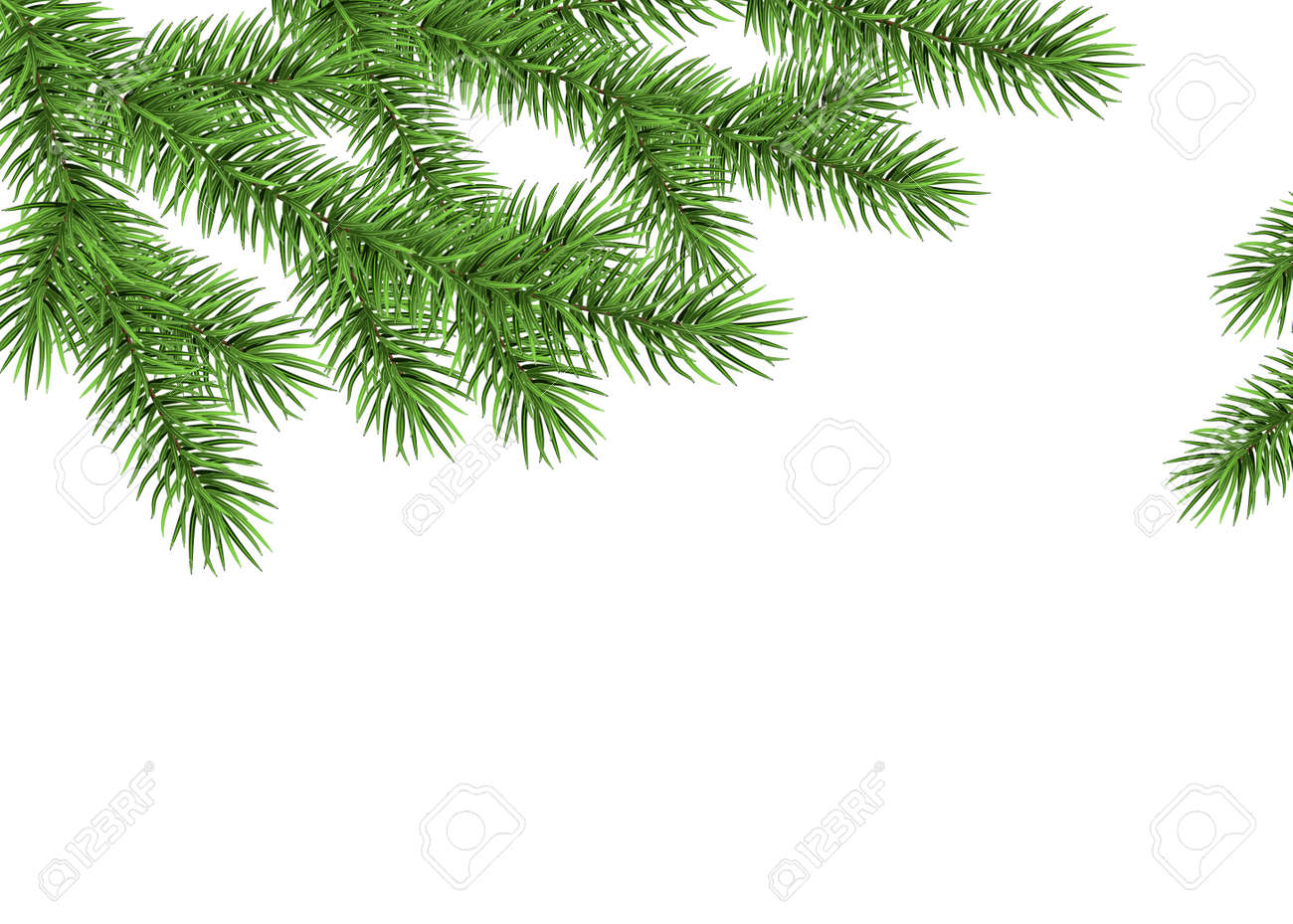 xmas background with spruce branch green fir realistic christmas tree vector for with realistic tree vector
