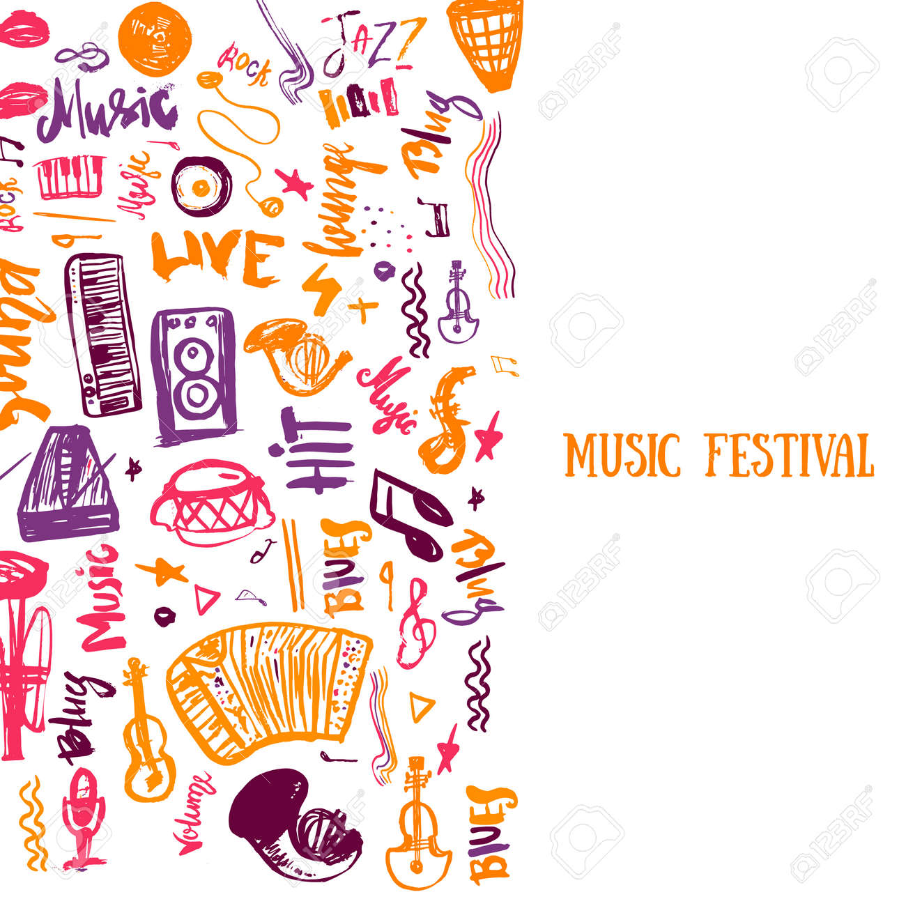 music concert vector poster template can be used for printable