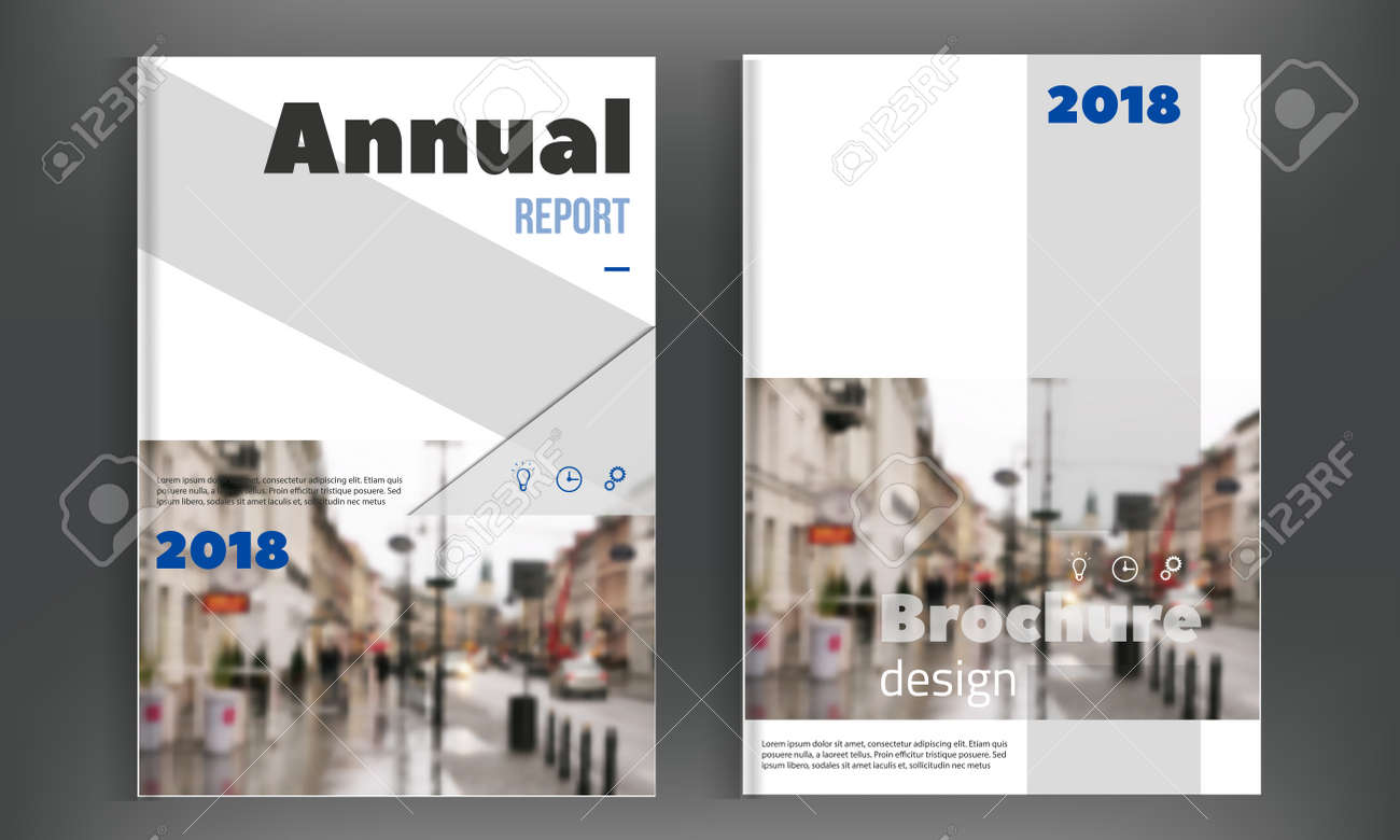 Blue Brochure Cover Design Template Annual Report Layout Flyer Leaflet Presentation Modern Simple Clean Background Size Vector Illustration Royalty Free Svg Cliparts Vectors And Stock Illustration Image