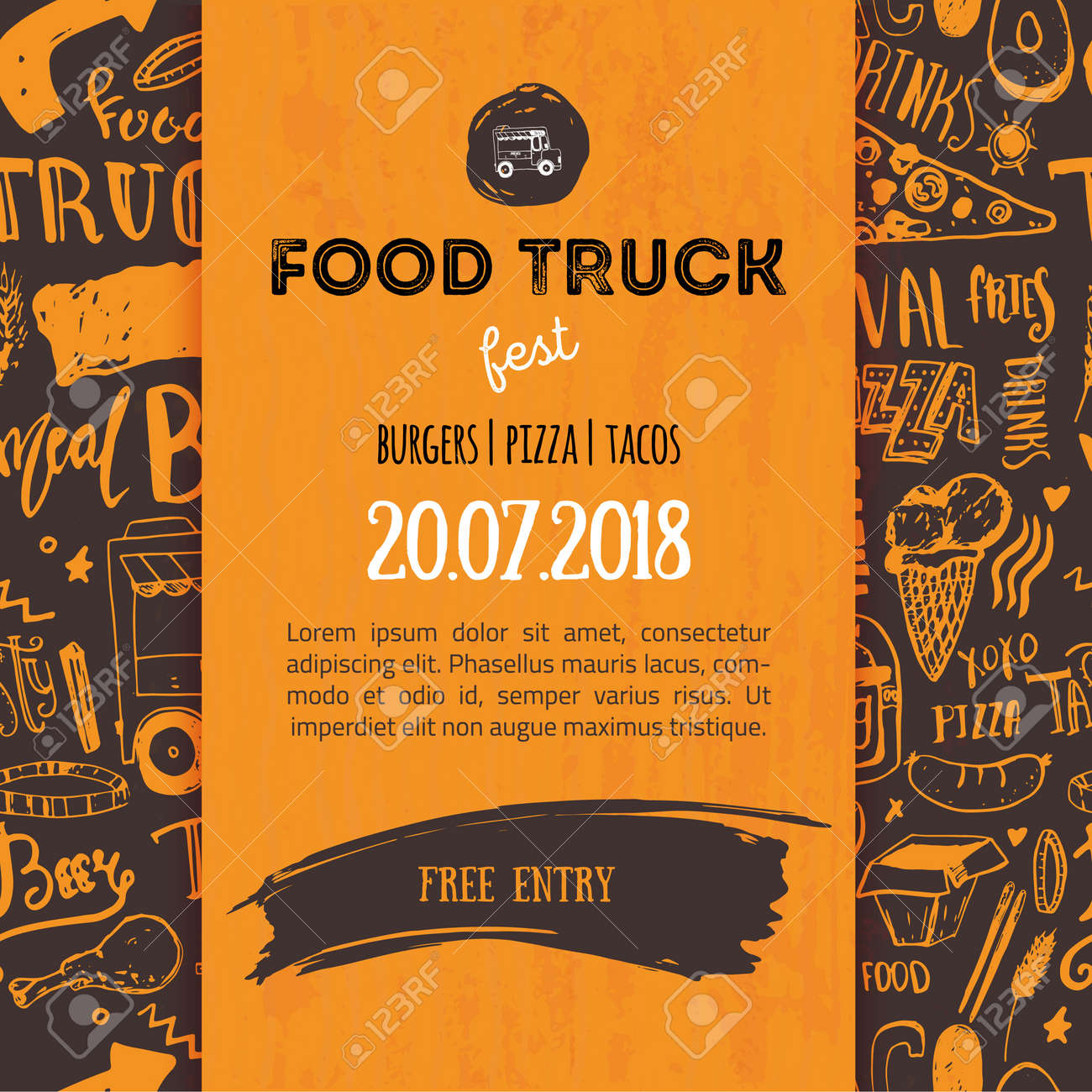 street junk food festival menu cover design festival design