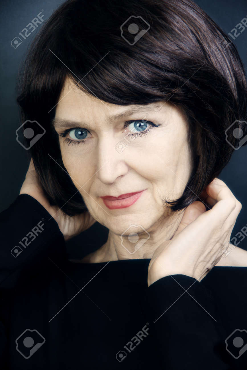 Senior Woman Beautiful Mature Woman 60 Years Old Portrait Stock Photo,  Picture and Royalty Free Image. Image 19664250.