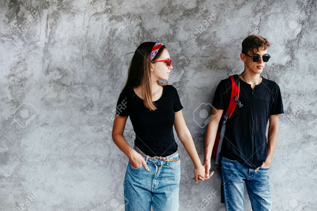 black shirt and jeans girl