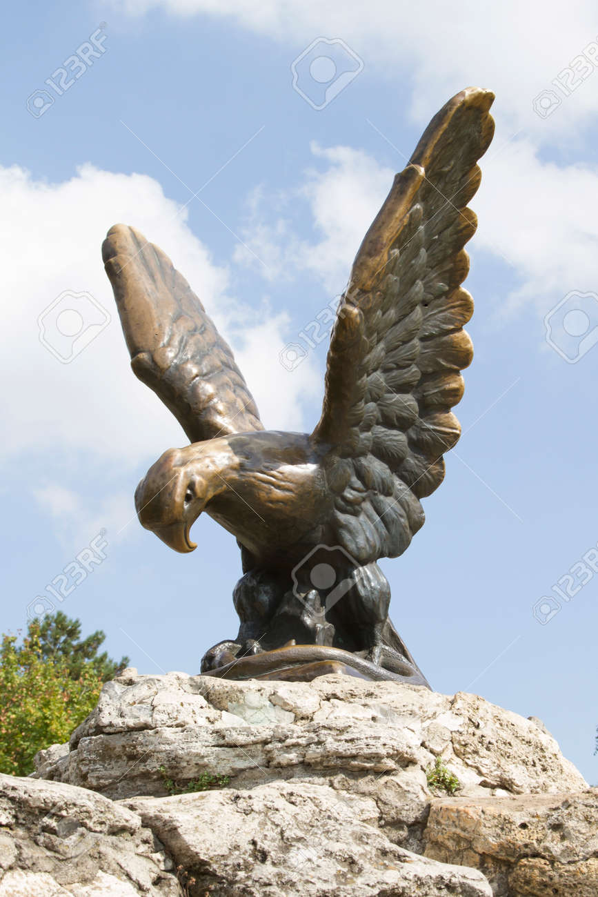 Symbol Of The City Of Pyatigorsk Eagle Holding A Snake