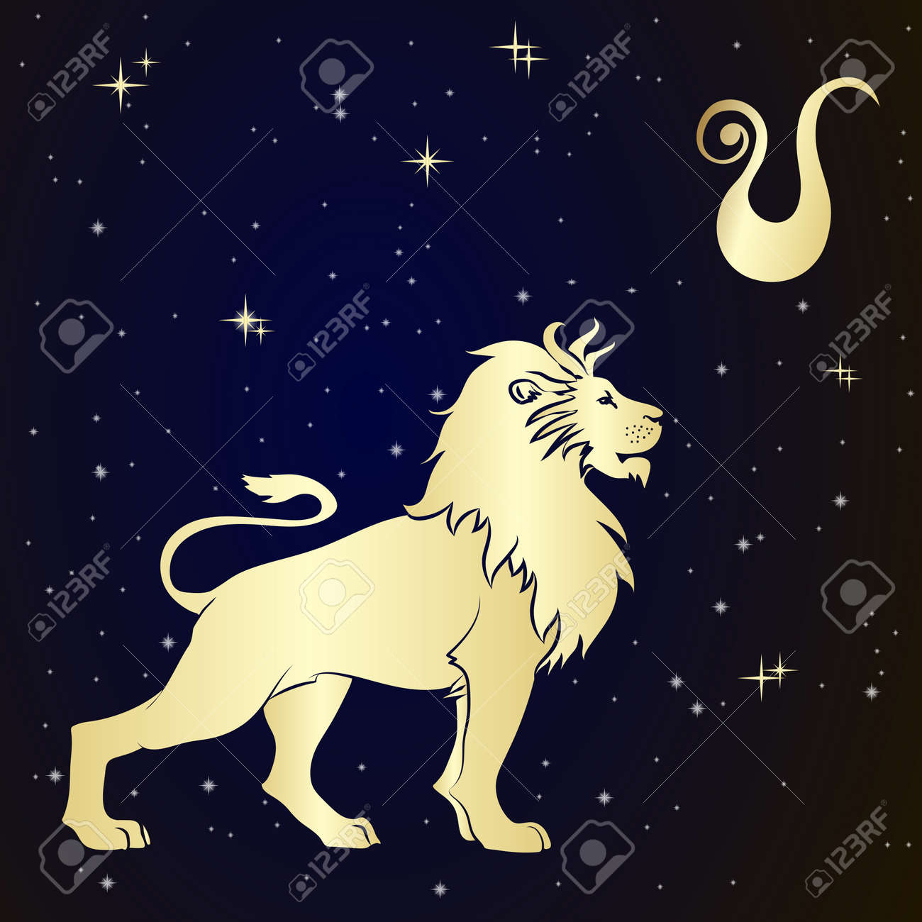 Sign of the zodiac Leo is the starry sky, vector Illustration. Contour icon. - 48498822 Sign of the zodiac Leo is the starry sky, vector Illustration. Contour icon. - 48498822