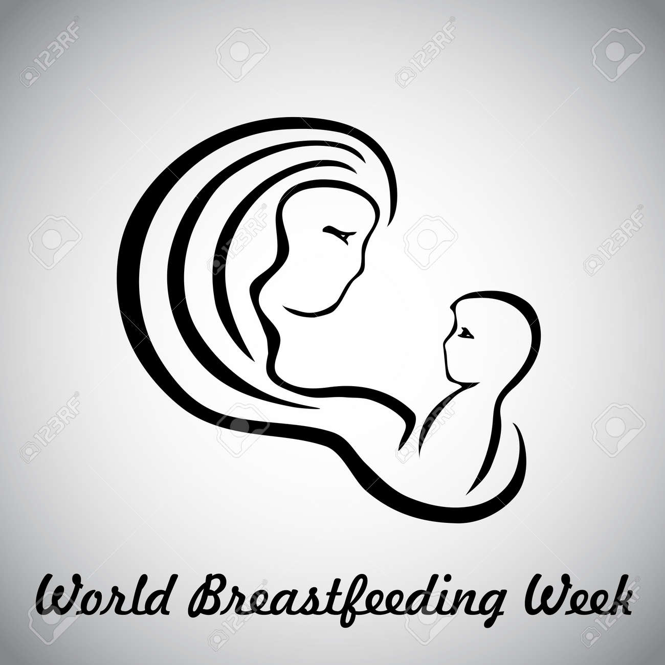 Mother And Baby Vector Logo Icon Royalty Free Klipartlar Vektor Cizimler Ve Stok Cizim Image 81563115