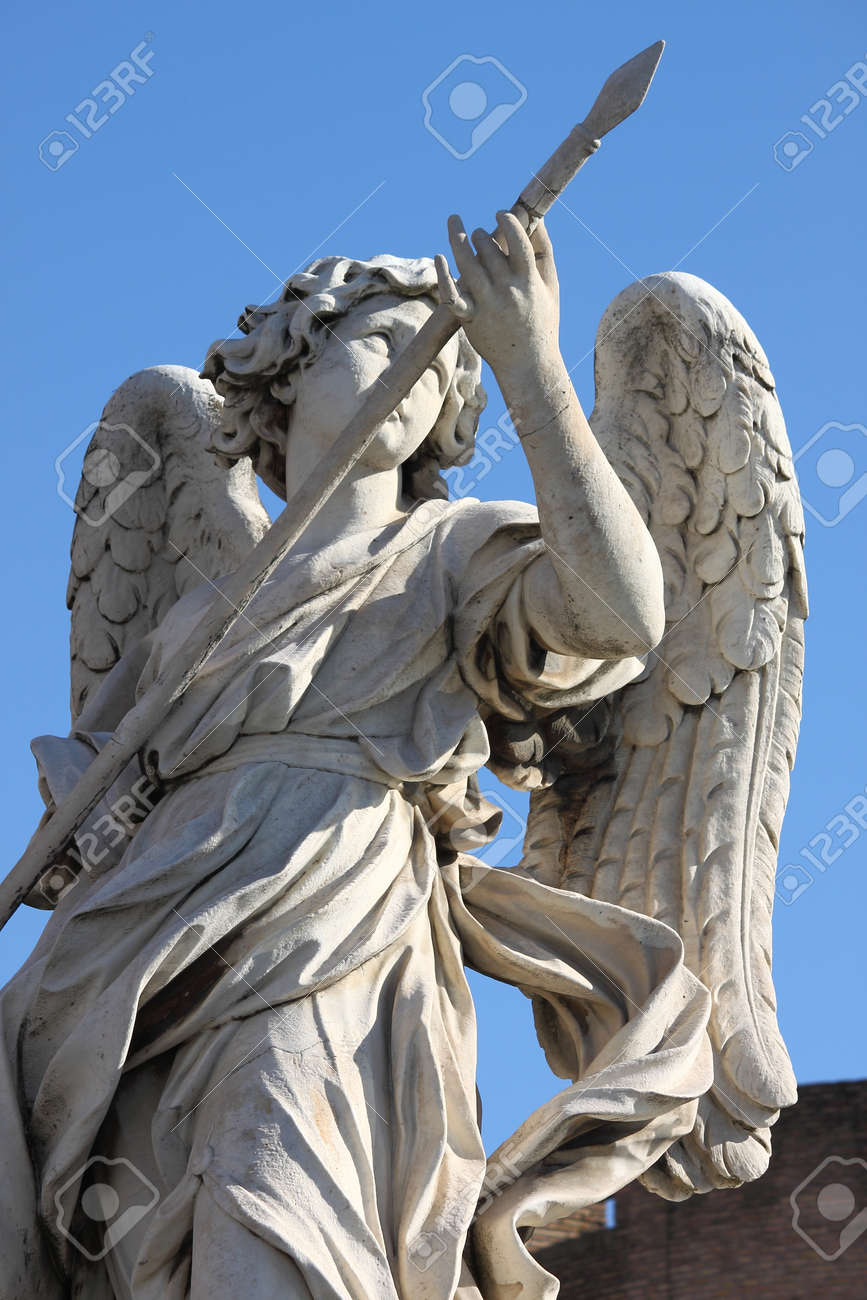 Angel Statue In Saint Angel Bridge Rome Italy Stock Photo Picture And Royalty Free Image Image