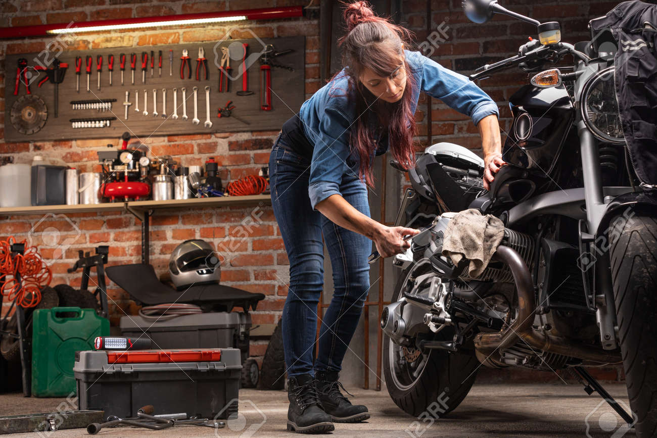 Vintage motorcycle mechanic best sale
