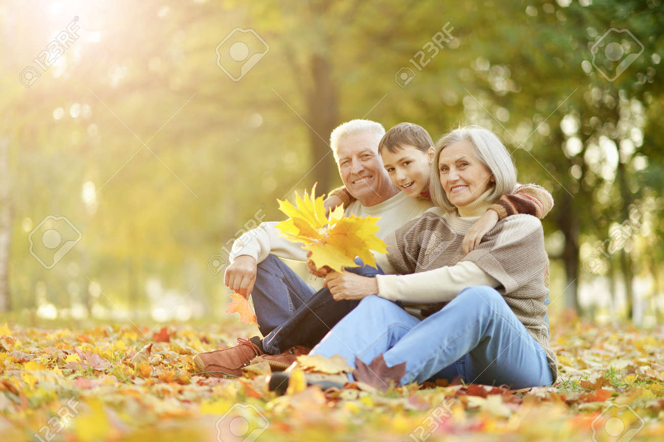 Portrait of happy grandfather, grandmother and grandson - 139291504 Portrait of happy grandfather, grandmother and grandson - 139291504