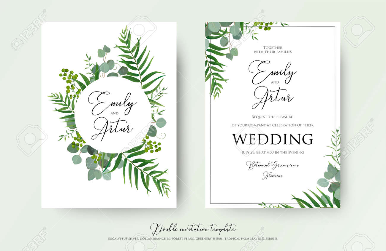 Wedding Invitation Floral Invite Thank You Rsvp Modern Card