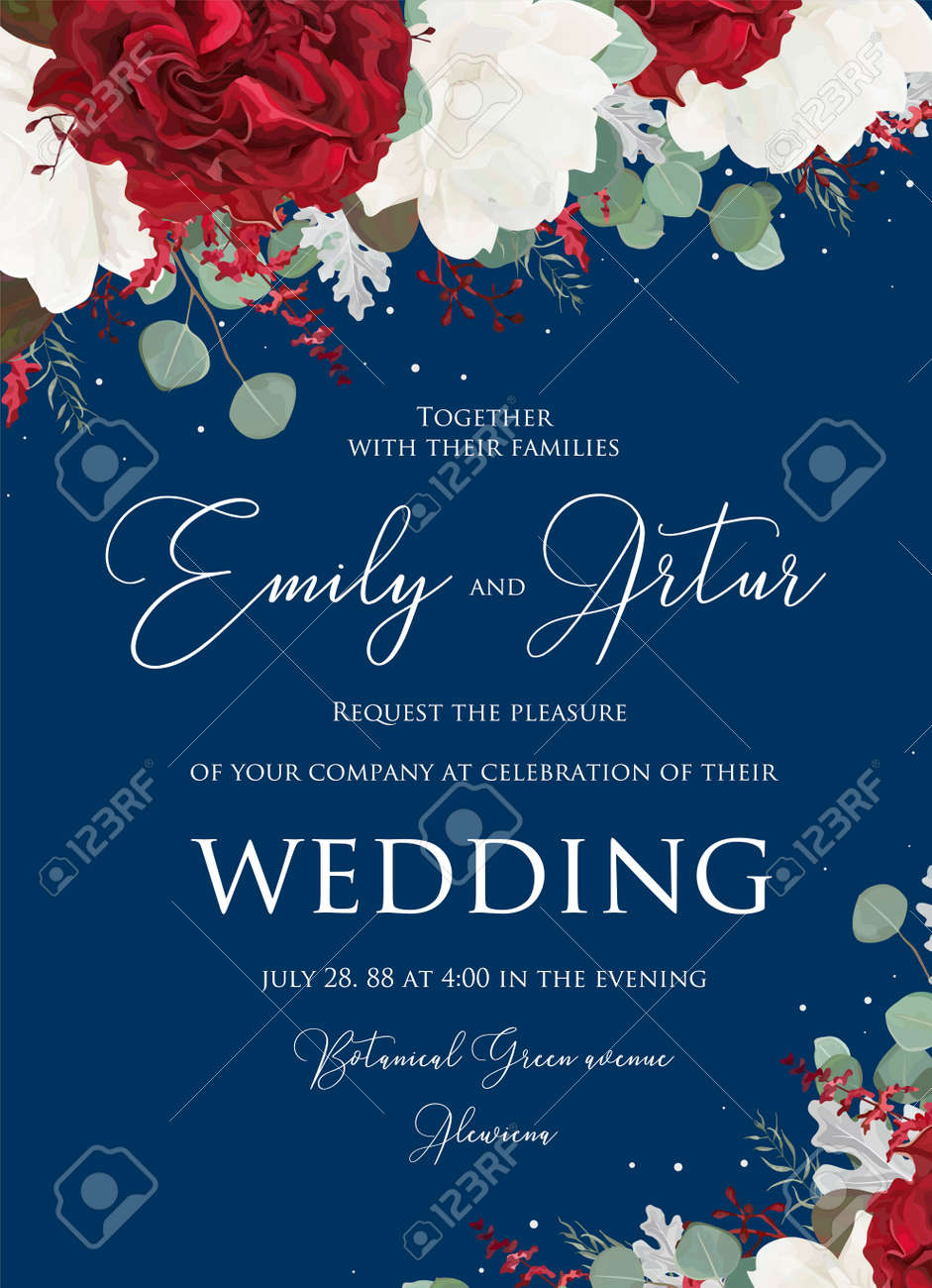 Wedding Floral Invite Invitation Save The Date Card Design With Royalty Free Cliparts Vectors And Stock Illustration Image 95160890