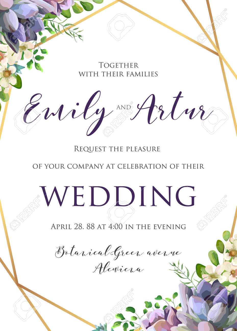 Wedding floral invitation, invite, save the date template. - 95558975 Wedding floral invitation, invite, save the date template. - 95558975