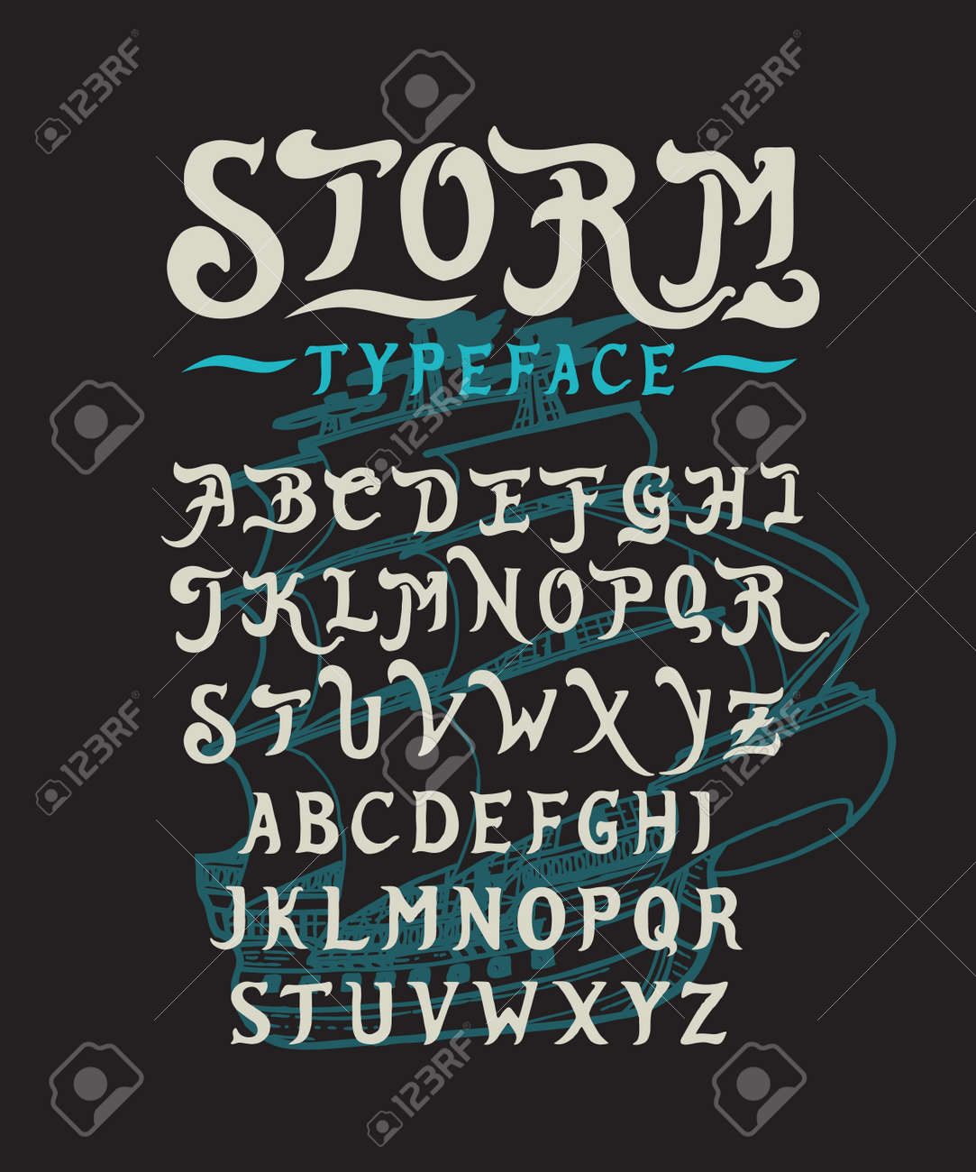 police de lettrage marine