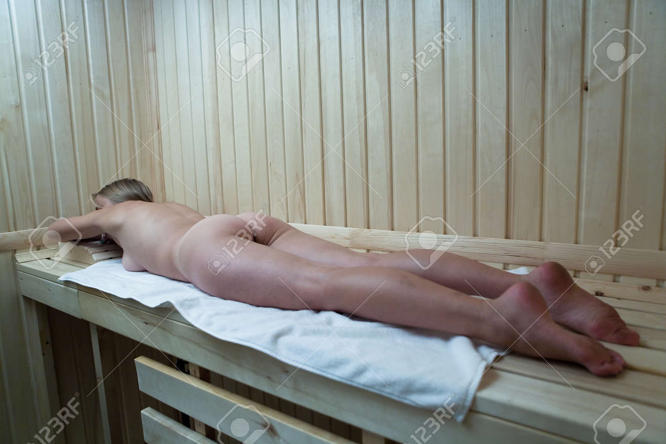 Beautiful Naked Slim Blonde Lies On A Shelf In The Sauna. Nude. Stock  Photo, Picture and Royalty Free Image. Image 137479577.