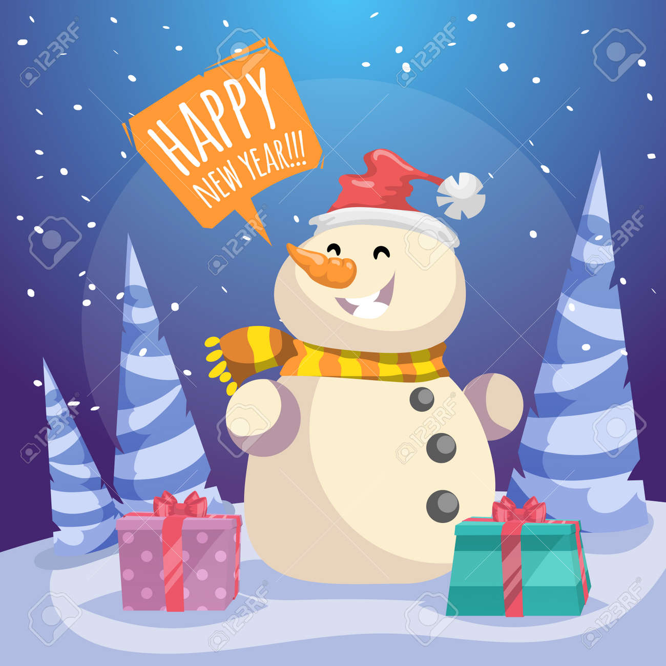 cartoon merry christmas poster laughing snowman in santa hat christmas posters free