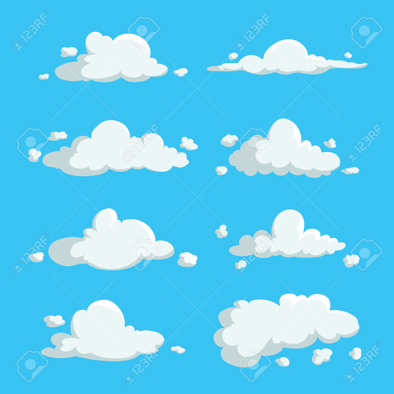 cartoon cute cloud trendy