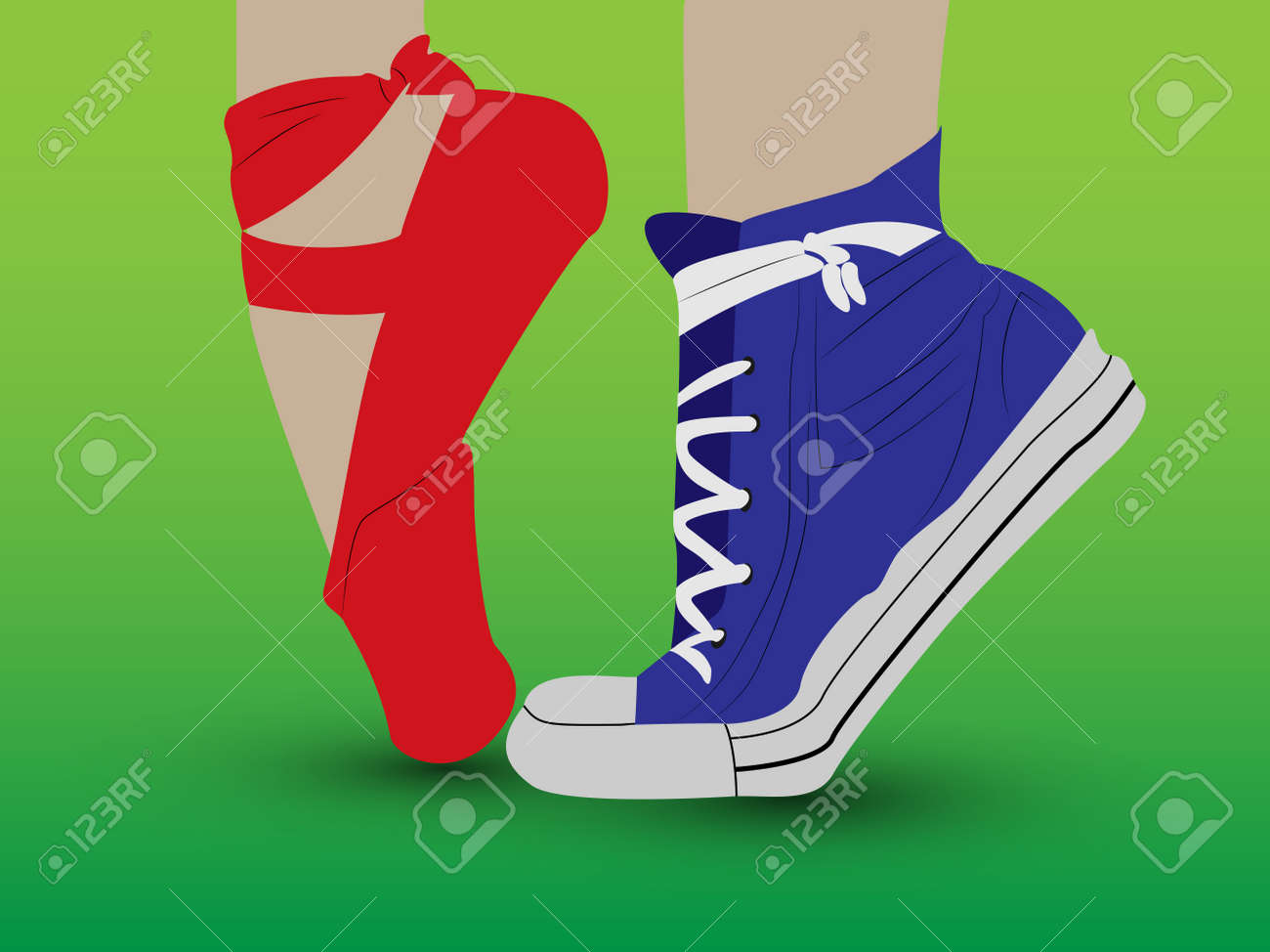 無料イラスト画像 上スニーカー 歩く 足 イラスト