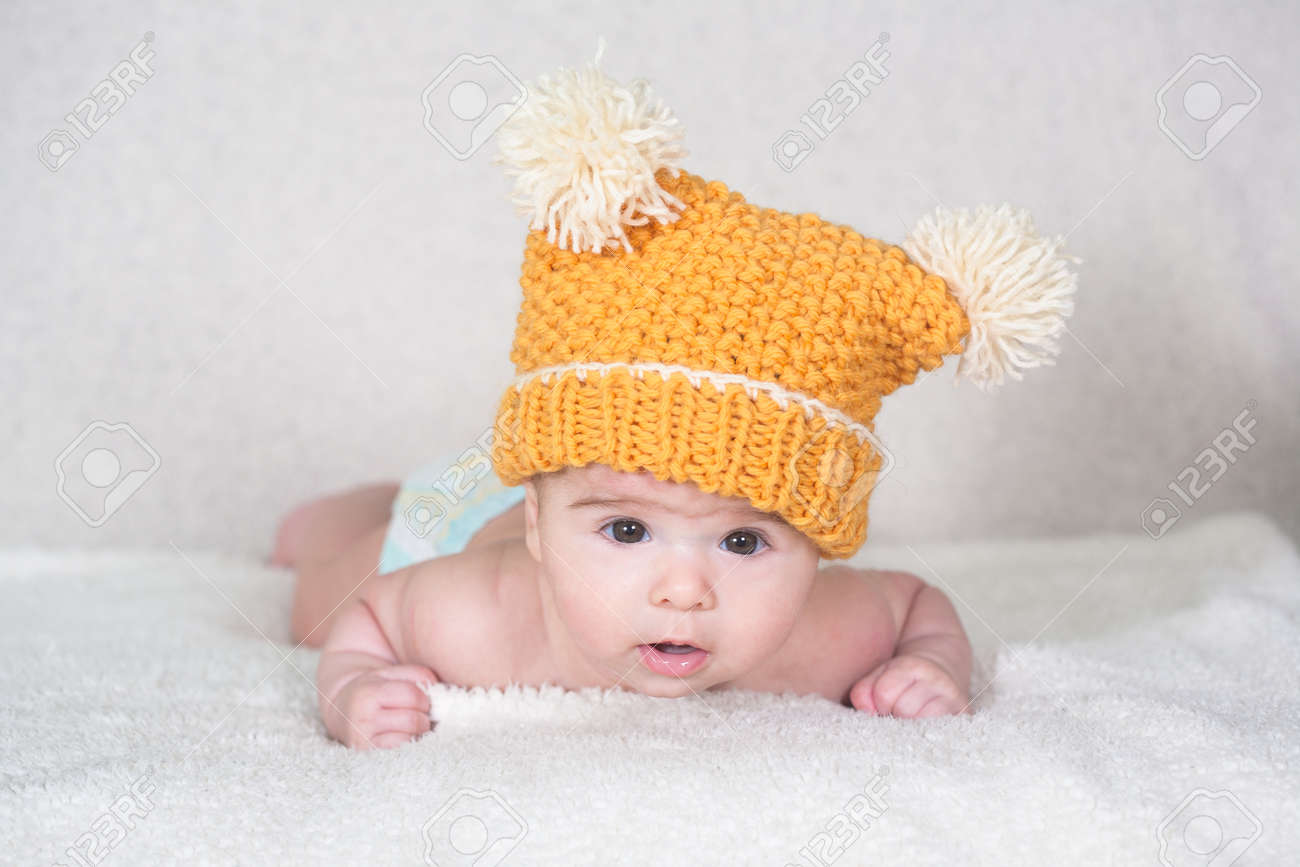 yellow infant hat