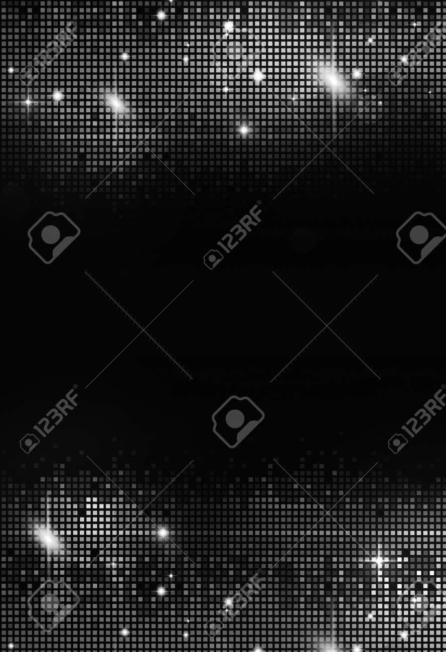 チラシやナイトクラブのポスターの背景を黒と白のディスコ音楽 の写真素材 画像素材 Image