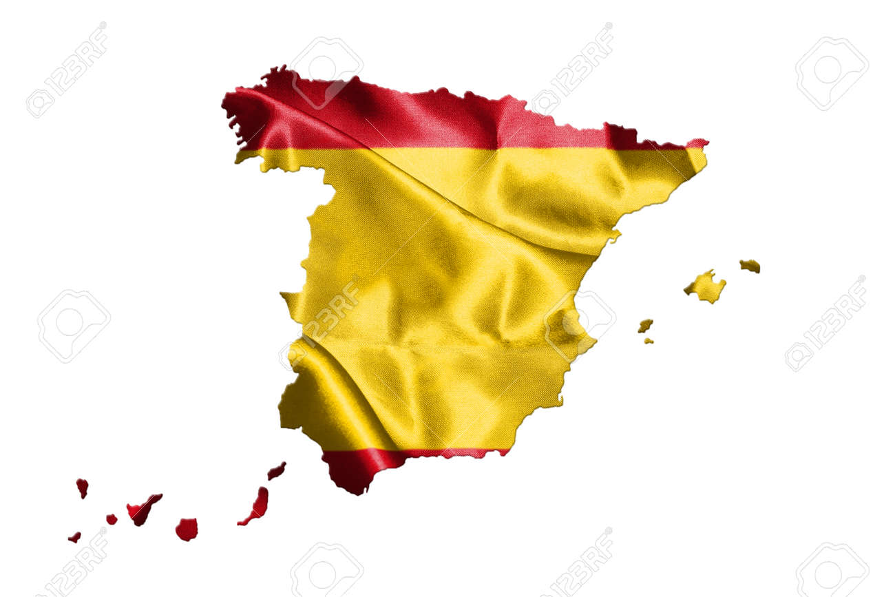 mapa bandera de espana