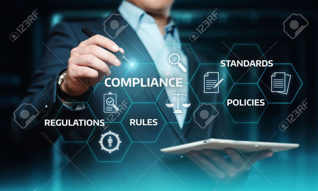 Compliance Rules Law Regulation Policy Business Technology concept. - 97958211 Compliance Rules Law Regulation Policy Business Technology concept. - 97958211
