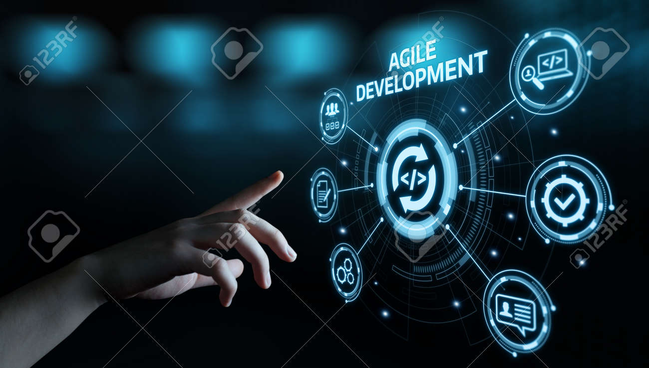 Agile Software Development Business Internet Techology Concept. - 104456198 Agile Software Development Business Internet Techology Concept. - 104456198