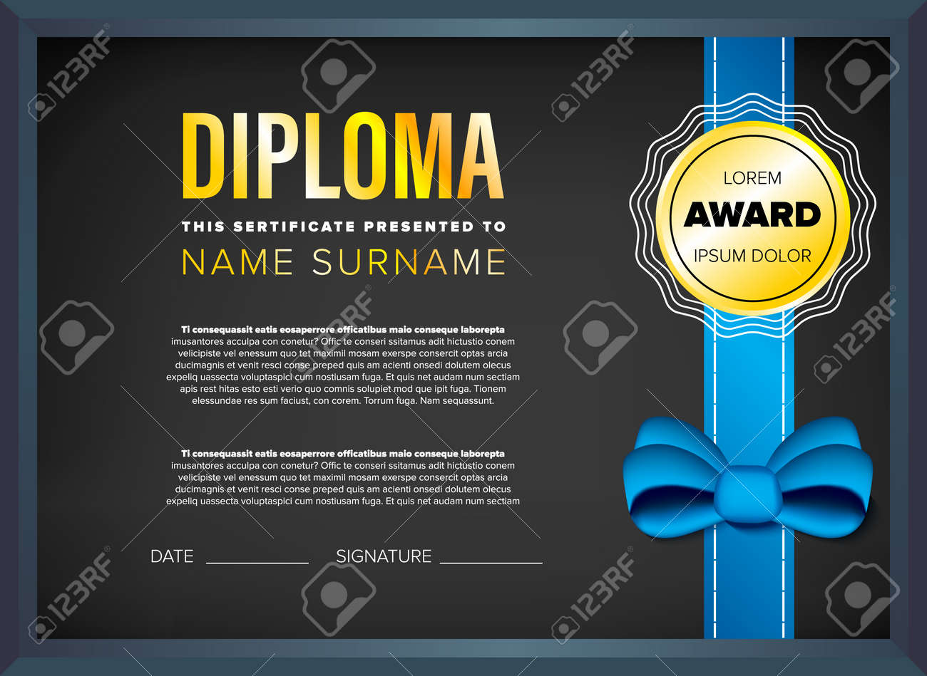 certificate seal template