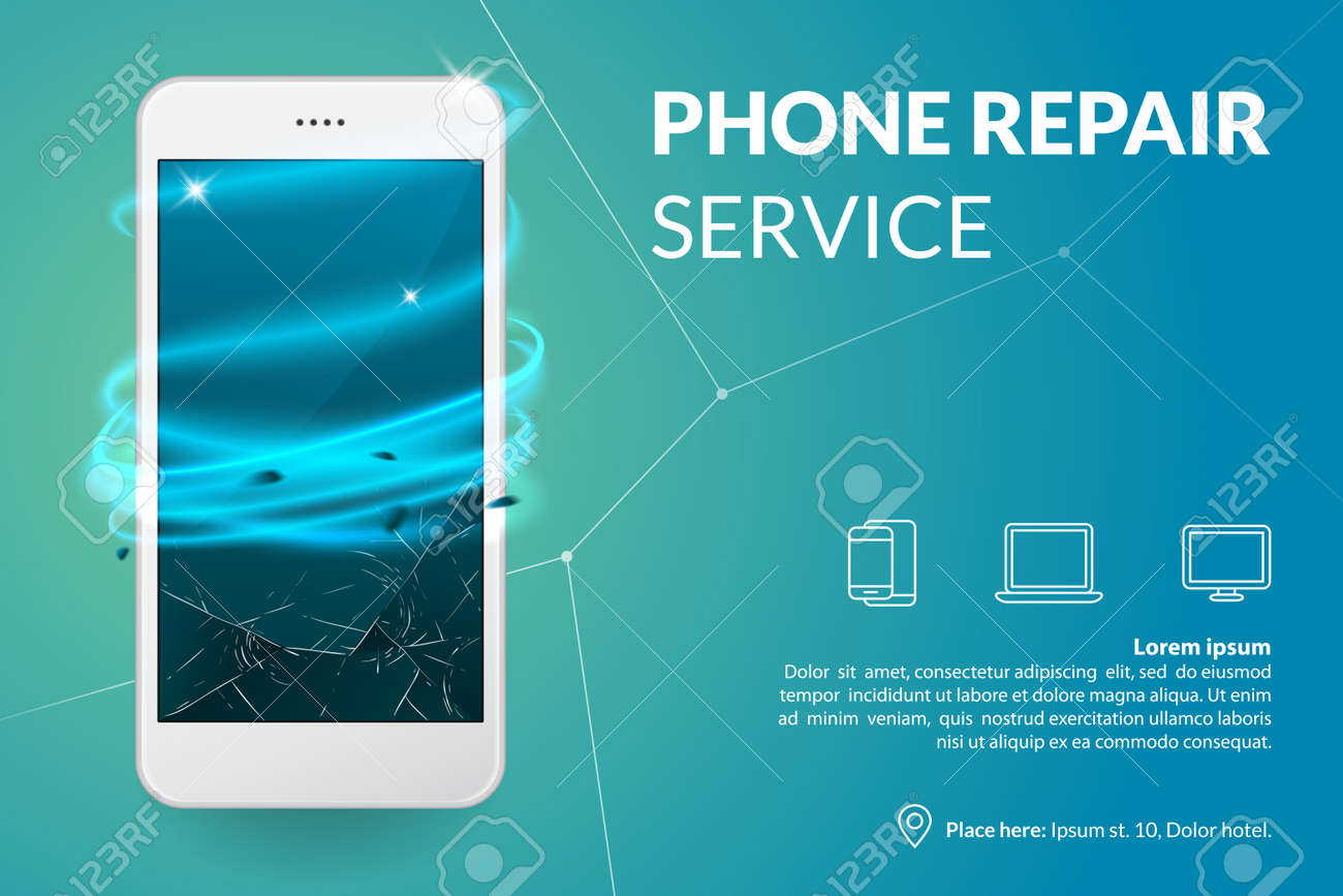 Modele De Banniere De Service De Reparation De Telephone