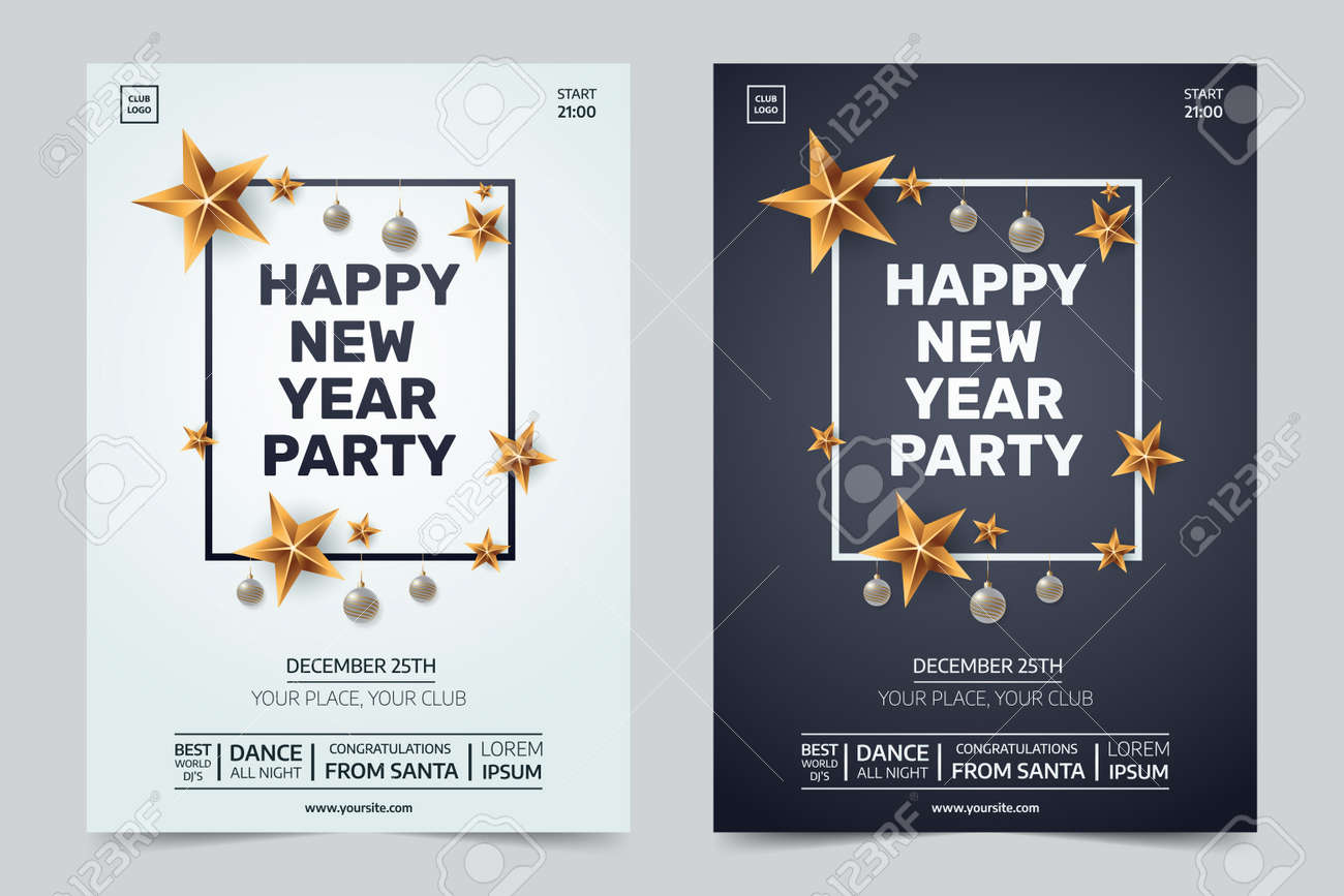 happy new year party invitation black and white festive club best black and white christmas flyer