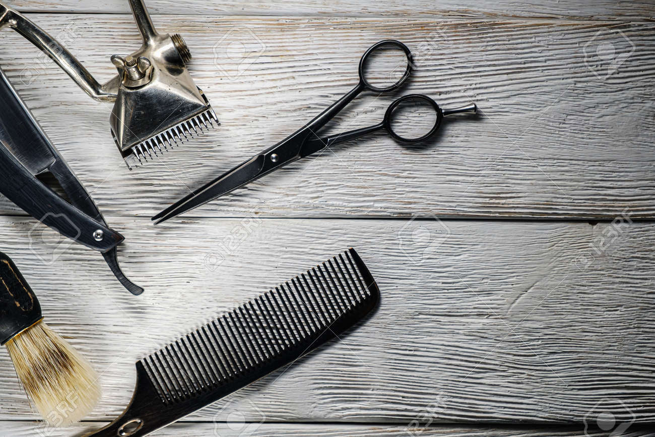 hairdressing scissors and clippers