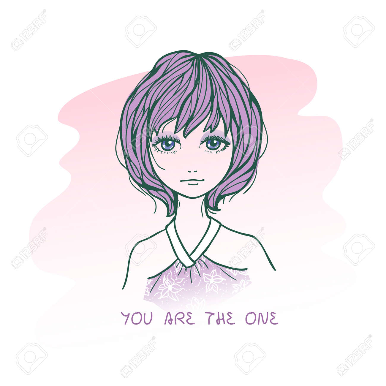 vector illustration of cute