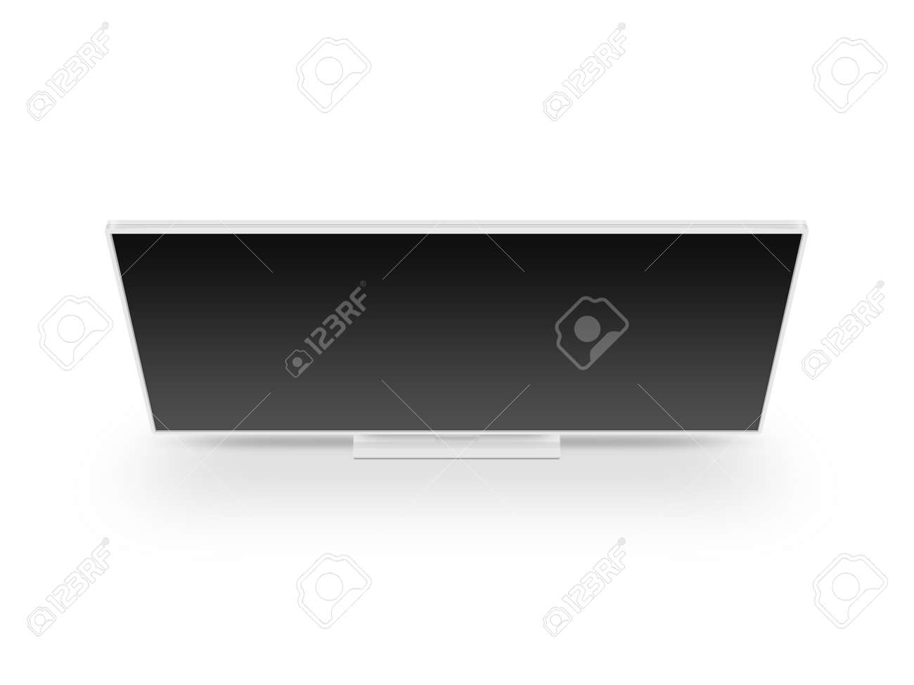 Tv De Pantalla Plana Lcd Plasma De Ilustracion Realista Tv Maqueta Blanco Maqueta Monitor De Alta Definicion Panel Multimedia Moderna Pantalla En Negro Maqueta Vista Superior De Televisor De Pantalla Plana Telly