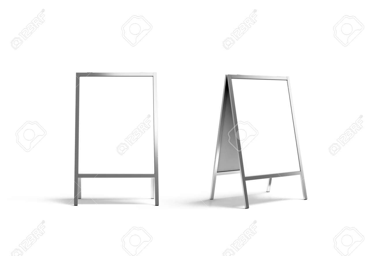 Download Blank White Metallic Outdoor Stand Mockup Set Isolated Front Stock Photo Picture And Royalty Free Image Image 73188410 PSD Mockup Templates