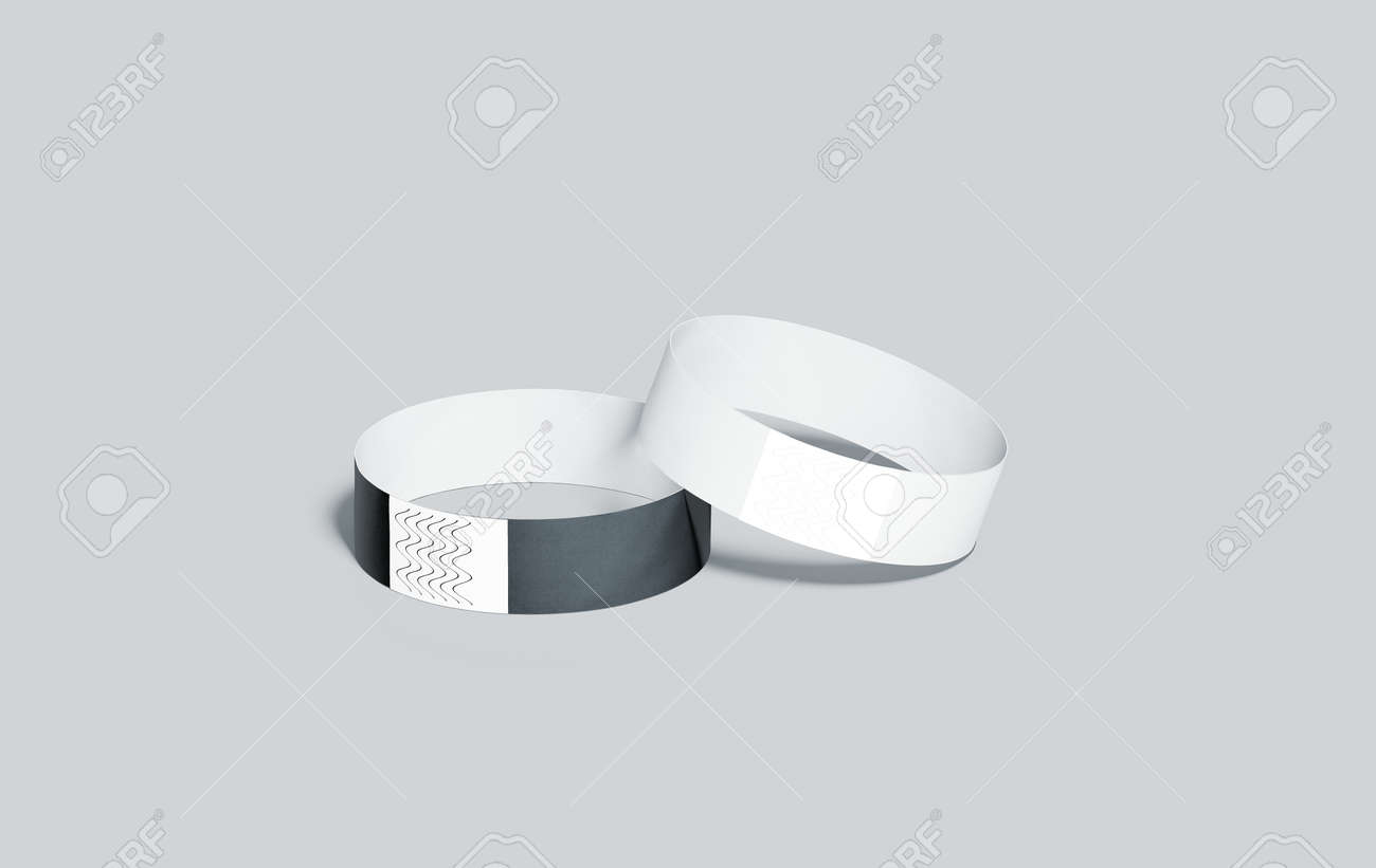 Download Blank Black And White Paper Wristbands Mockups 3d Rendering Stock Photo Picture And Royalty Free Image Image 82314720