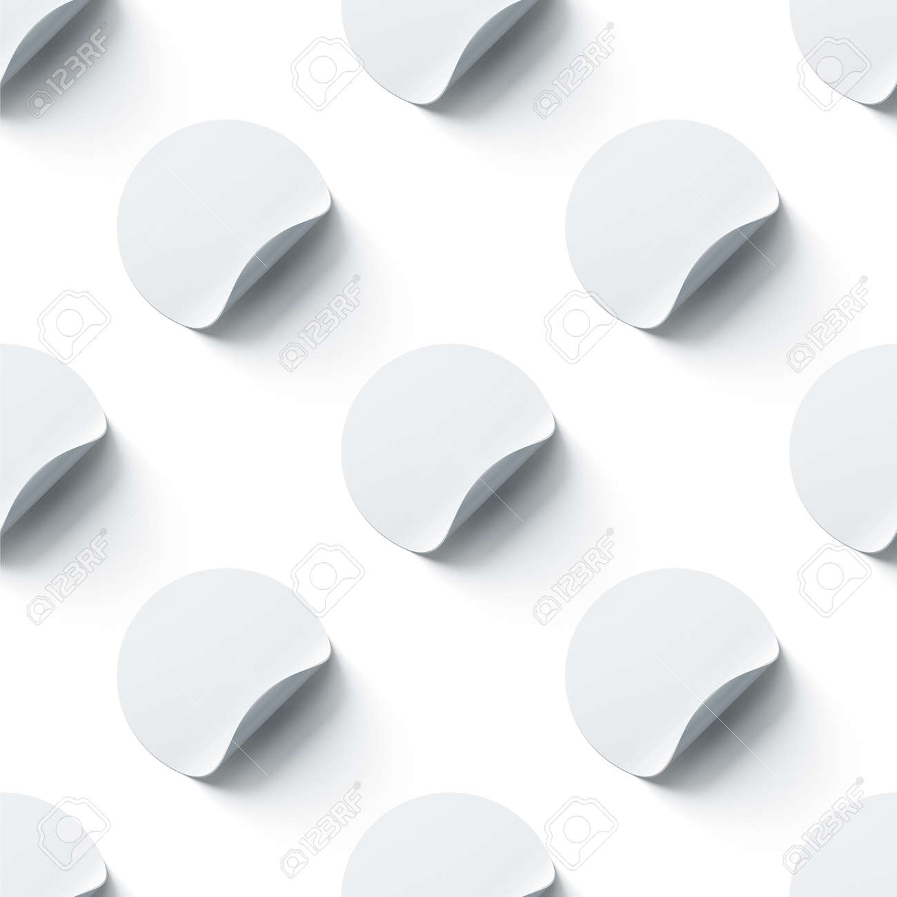Download Blank White Round Adhesive Stickers Mock Ups Seamless Pattern Stock Photo Picture And Royalty Free Image Image 98834129