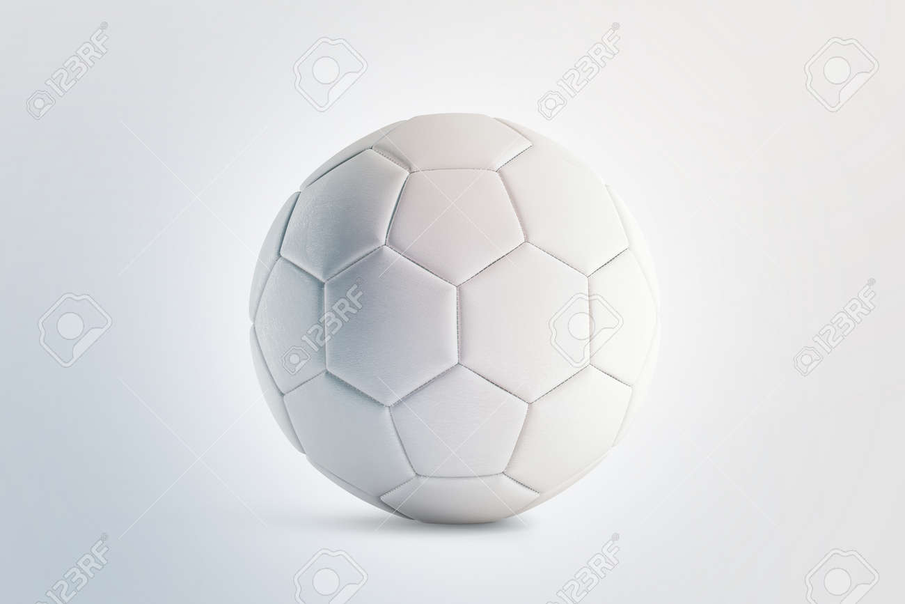 Download Blank White Soccer Ball Mock Up Front View 3d Rendering Empty Stock Photo Picture And Royalty Free Image Image 103285319