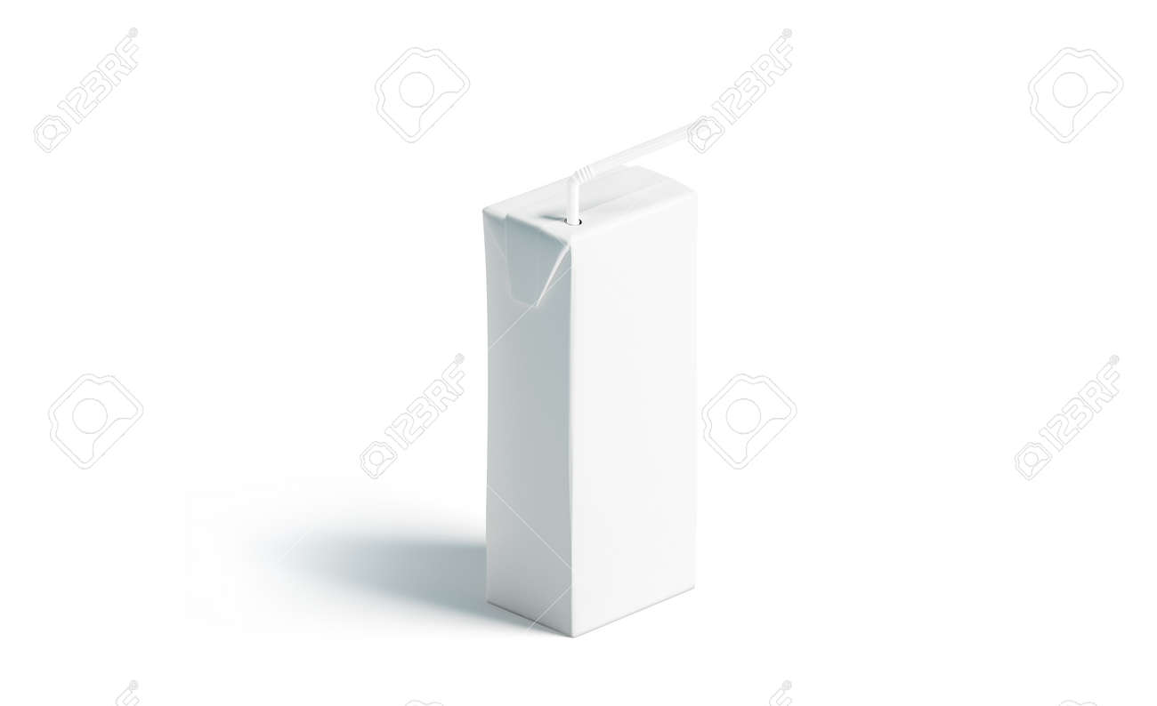 Download Blank White Juice Pack With Straw Mockup Stand Isolated 3d Stock Photo Picture And Royalty Free Image Image 106511091