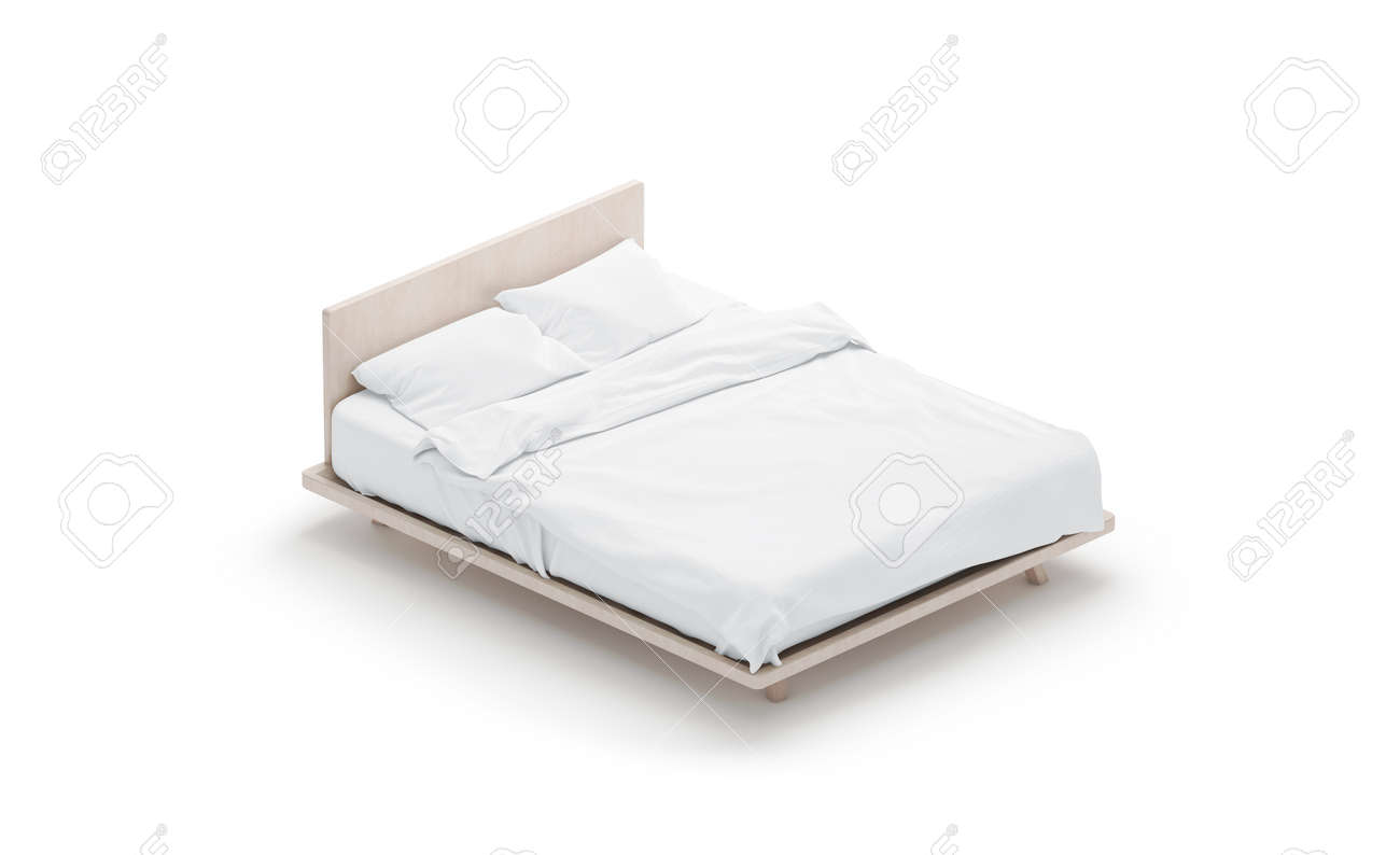 Download Blank White Bed Mock Up Side View Isolated 3d Rendering Empty Stock Photo Picture And Royalty Free Image Image 106917352