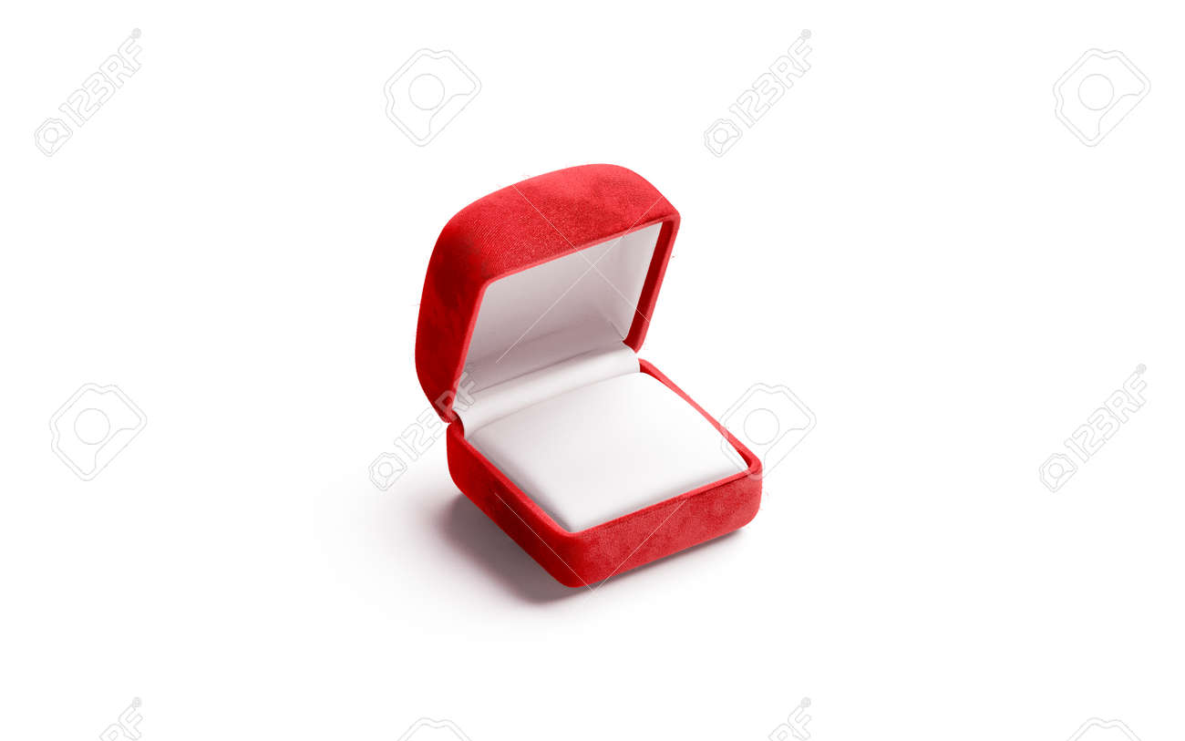 Download Blank Red Velvet Opened Ring Box Mockup Isolated Stock Photo Picture And Royalty Free Image Image 130220843