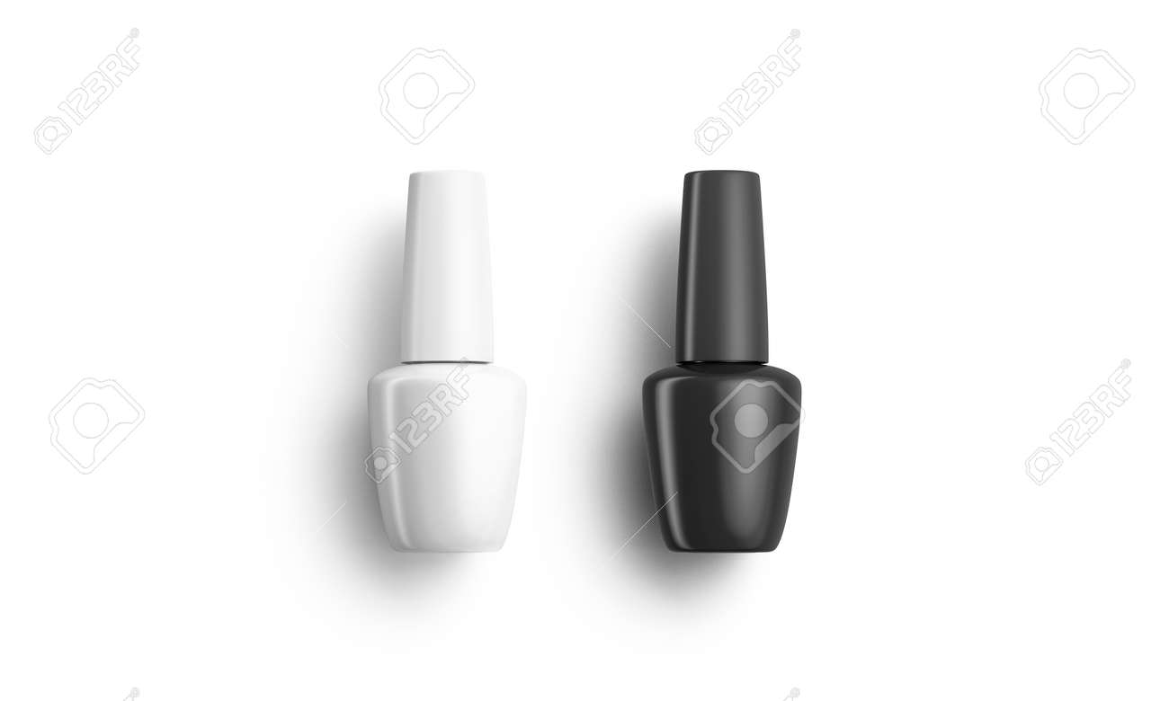Download Blank Matte Black And White Nail Polish Bottle Mockup Lying Stock Photo Picture And Royalty Free Image Image 135402500